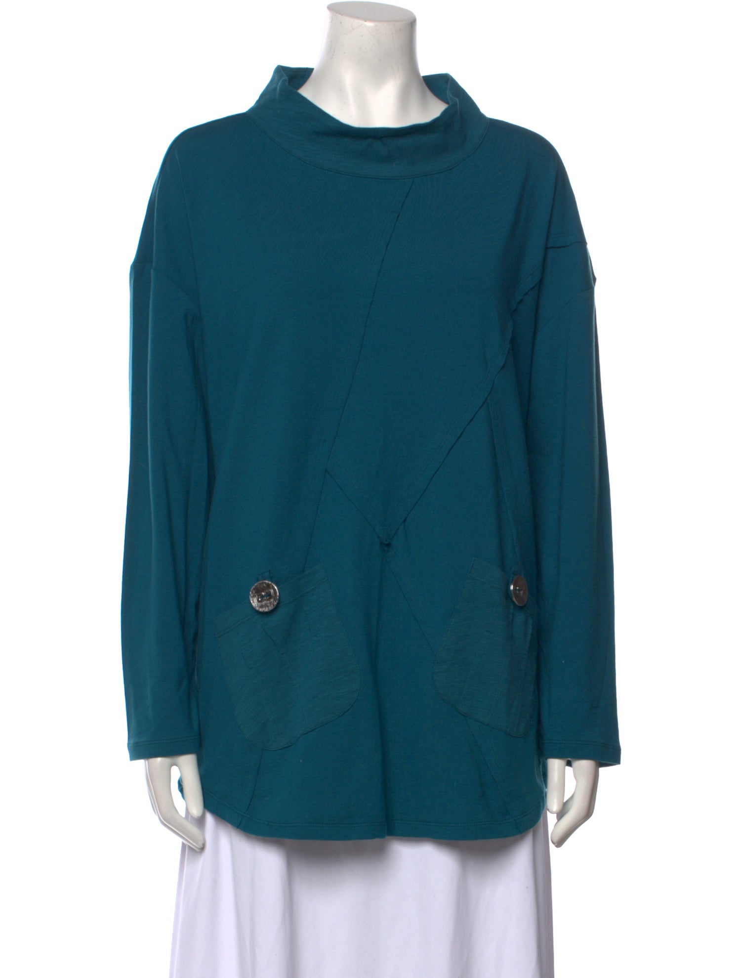 Neon Blonde Cowl Neck Long Sleeve Tunic