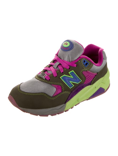 New Balance x Stray Rats 580 Stray Rats Khaki Purple Athletic Sneakers