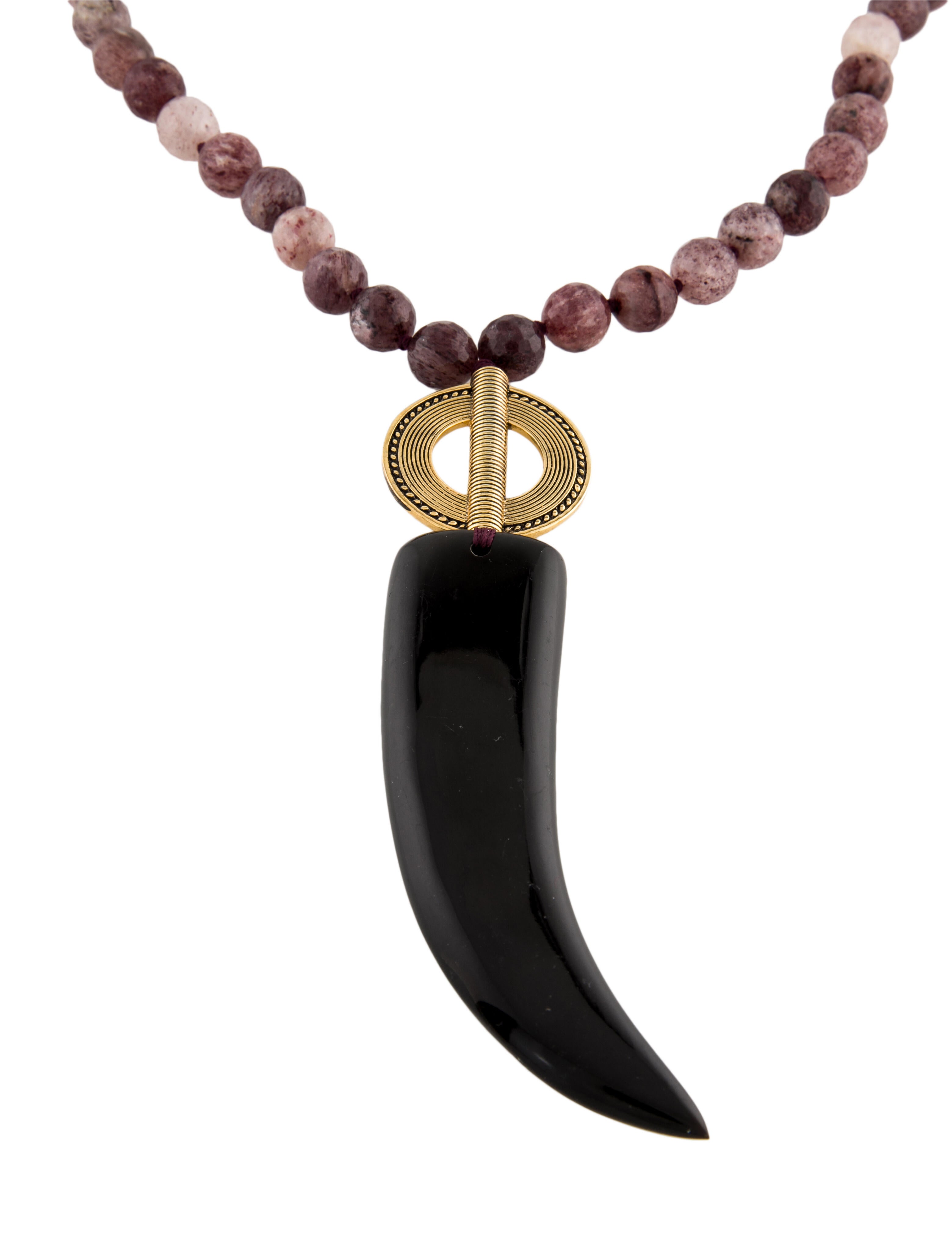 Nest Jewelry Horn Beaded Pendant Necklace