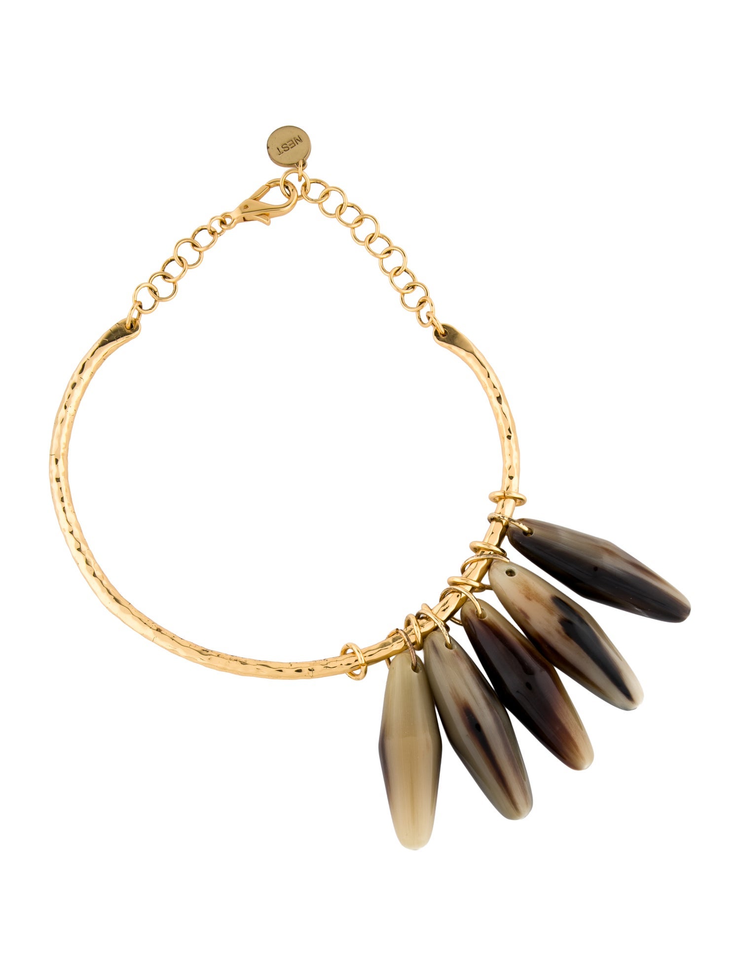 Nest Jewelry Horn Pendant Collar Necklace
