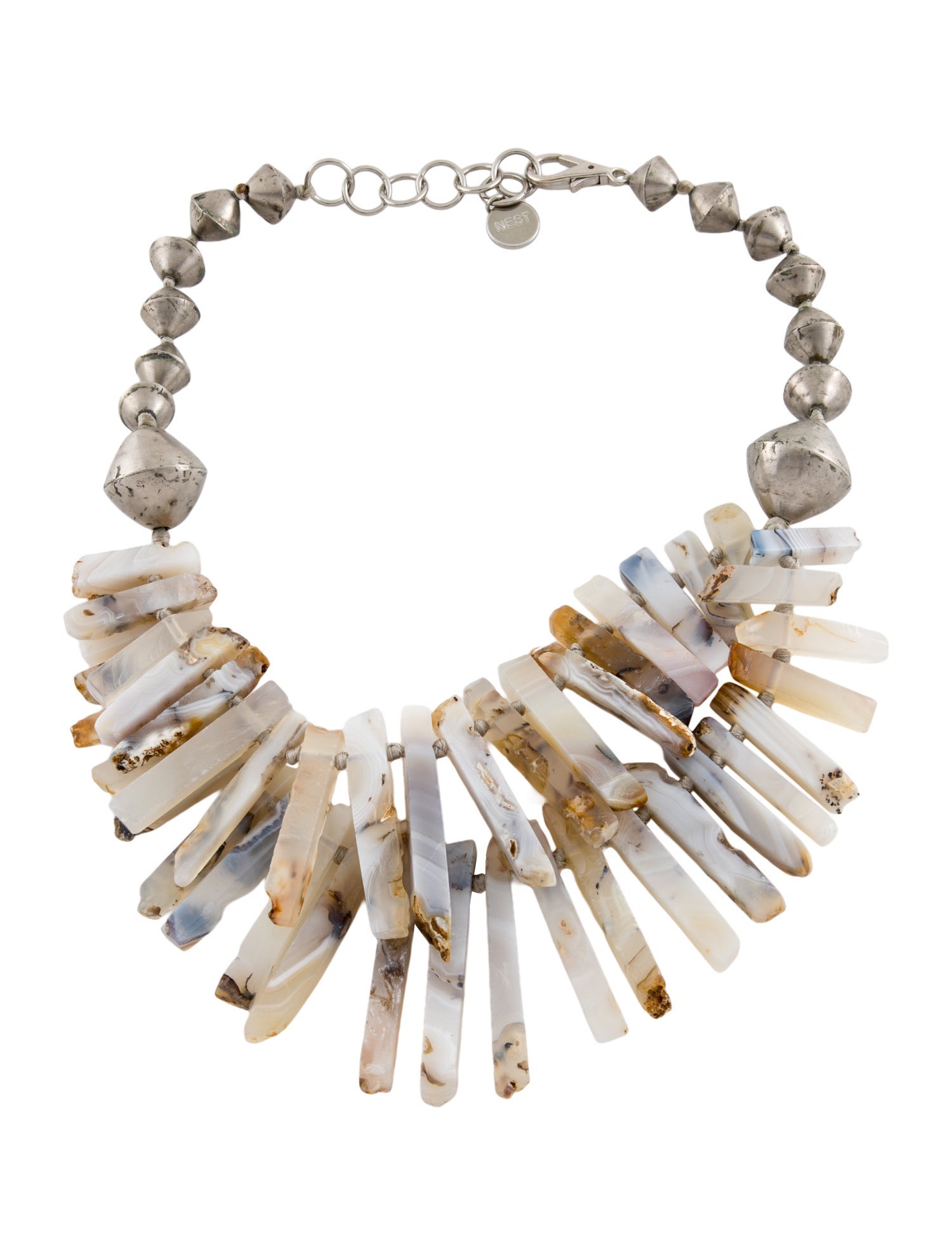 Nest Jewelry White Stone Collar Necklace