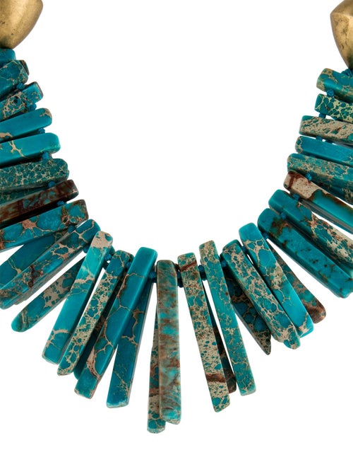 Nest Jewelry Turquoise Jasper Point Statement Collar Necklace
