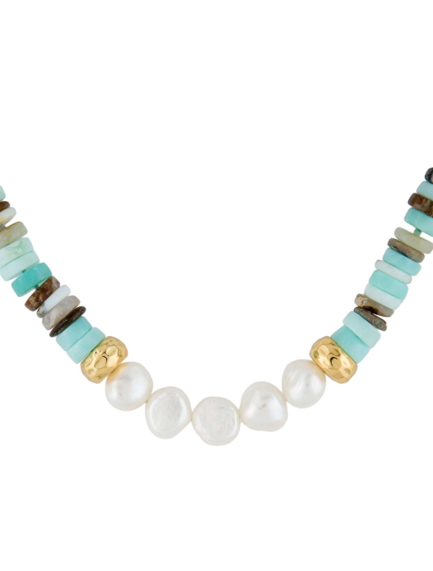 Nest Jewelry Multi-Stone & Pearl Bead Strand Necklace