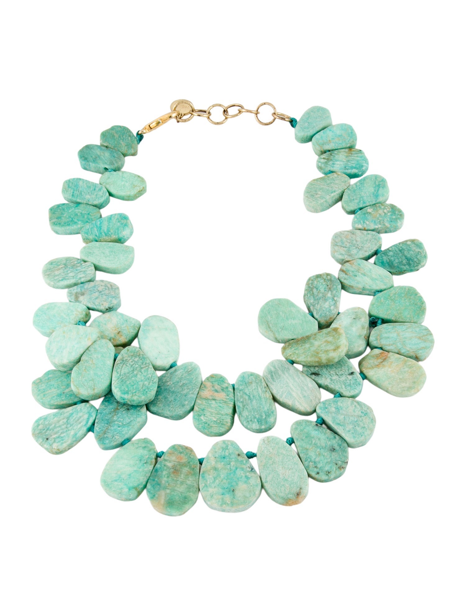 Nest Jewelry Green Stone Double Strand Necklace