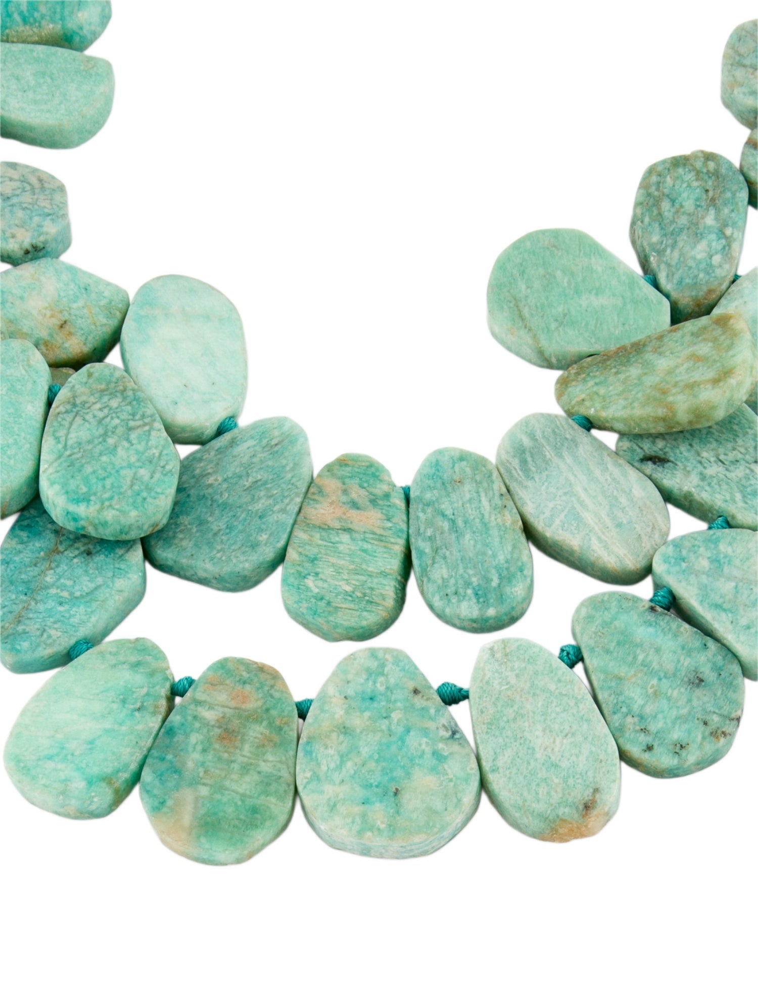 Nest Jewelry Green Stone Double Strand Necklace