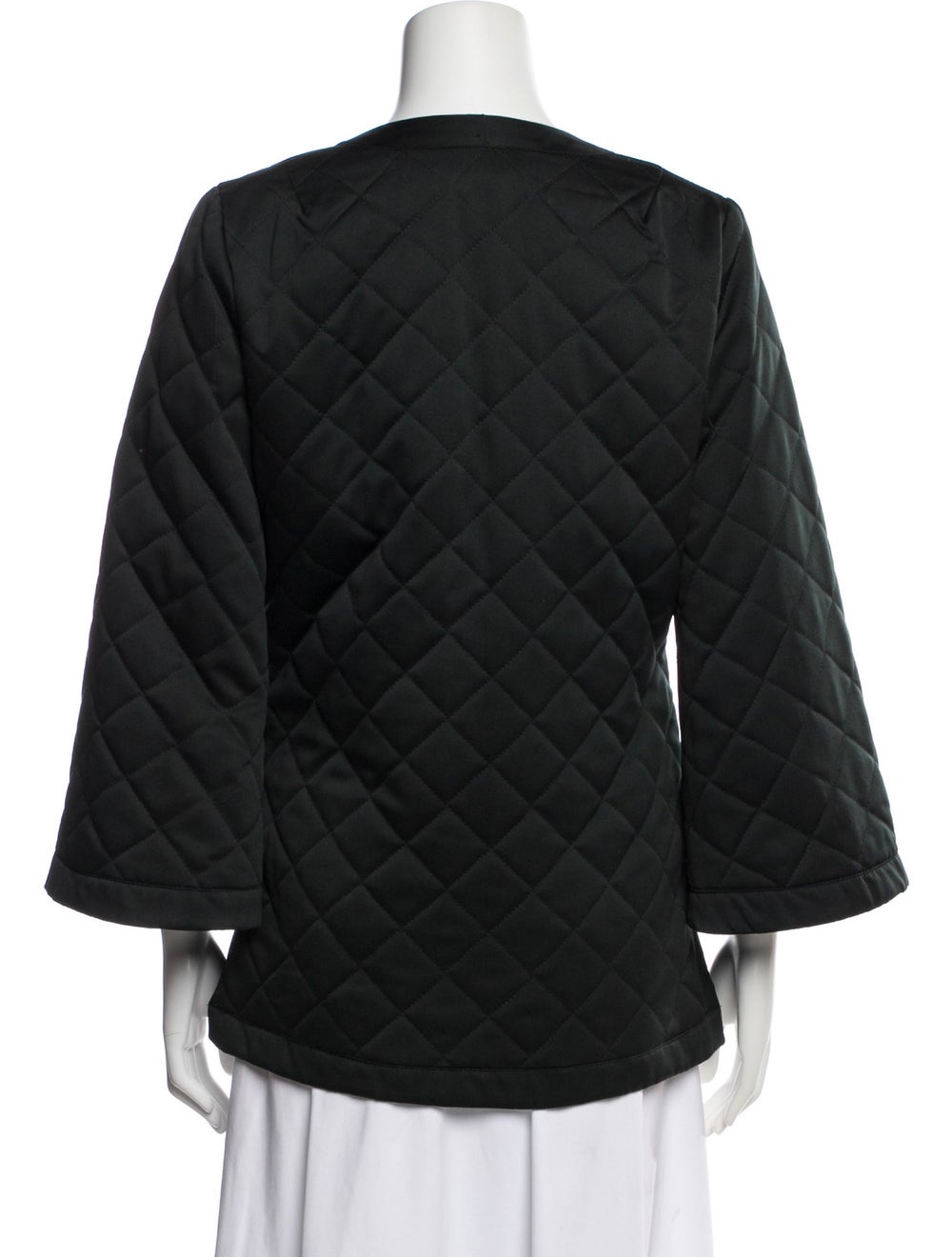 Neusteters Blazer Green Collarless Patch Pockets … - image 3