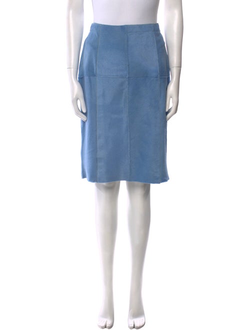 New York Industrie Leather Knee-Length Skirt