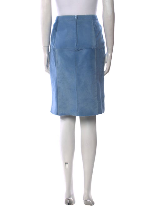 New York Industrie Leather Knee-Length Skirt