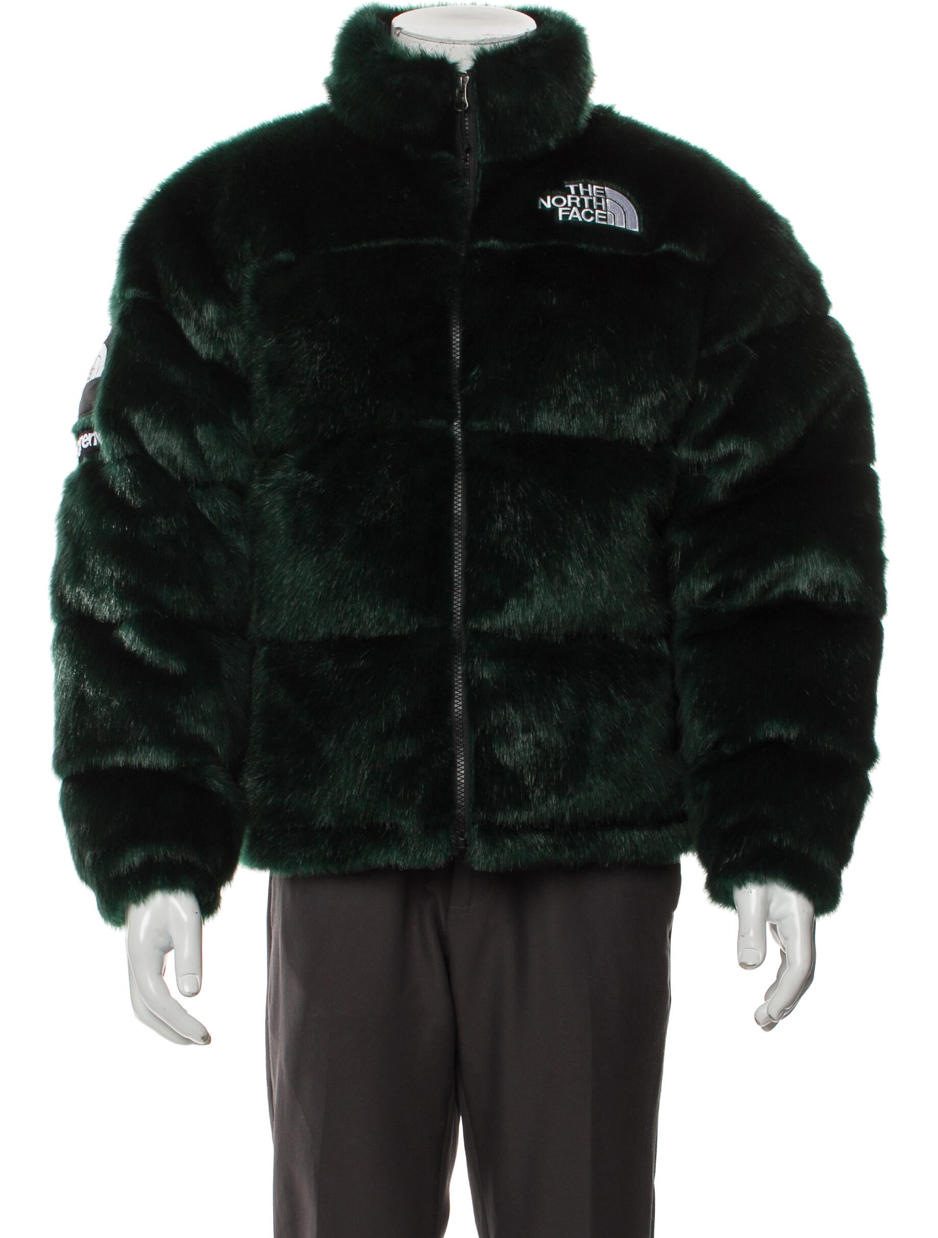 The North Face x Supreme 2020 Faux Fur Nuptse Puffer Coat - Black
