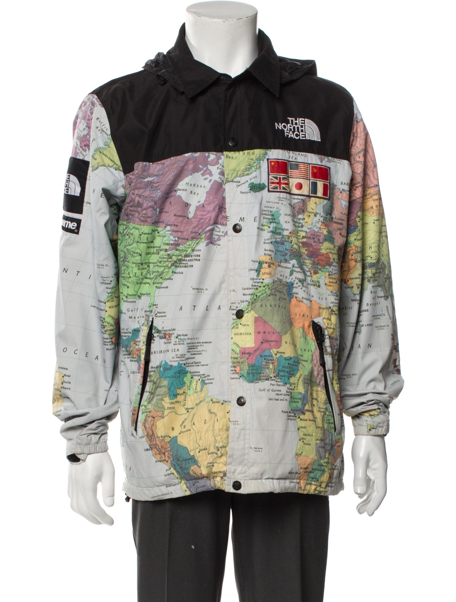 The North Face x Supreme 2014 Expedition Coaches 'Map' Windbreaker