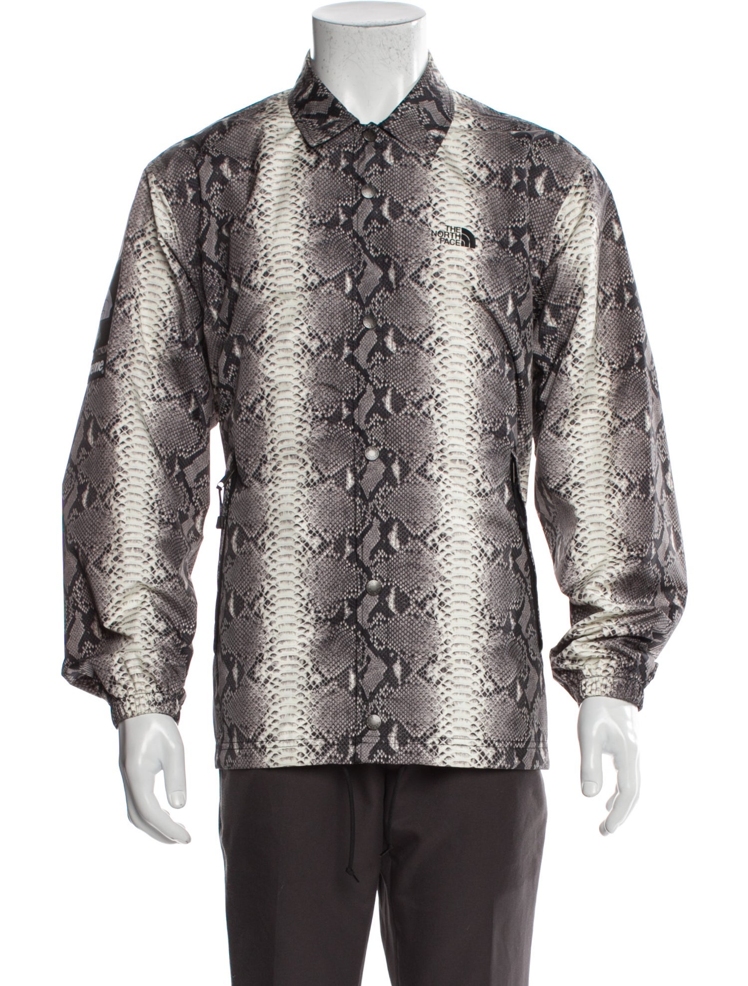 The North Face x Supreme 2018 Snakeskin Taped Seam Coaches Bomber Jacket