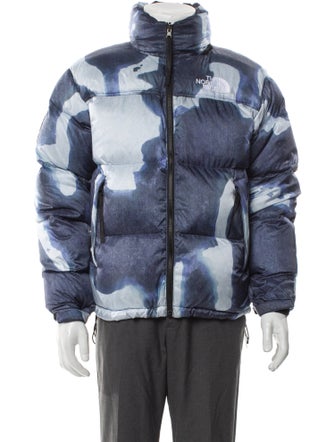 The North Face x Supreme 700 Fill Nuptse Bleached Denim Tie-Dye Print Puffer Coat