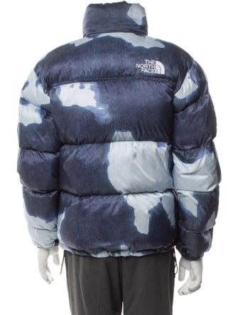 The North Face x Supreme 700 Fill Nuptse Bleached Denim Tie-Dye Print Puffer Coat