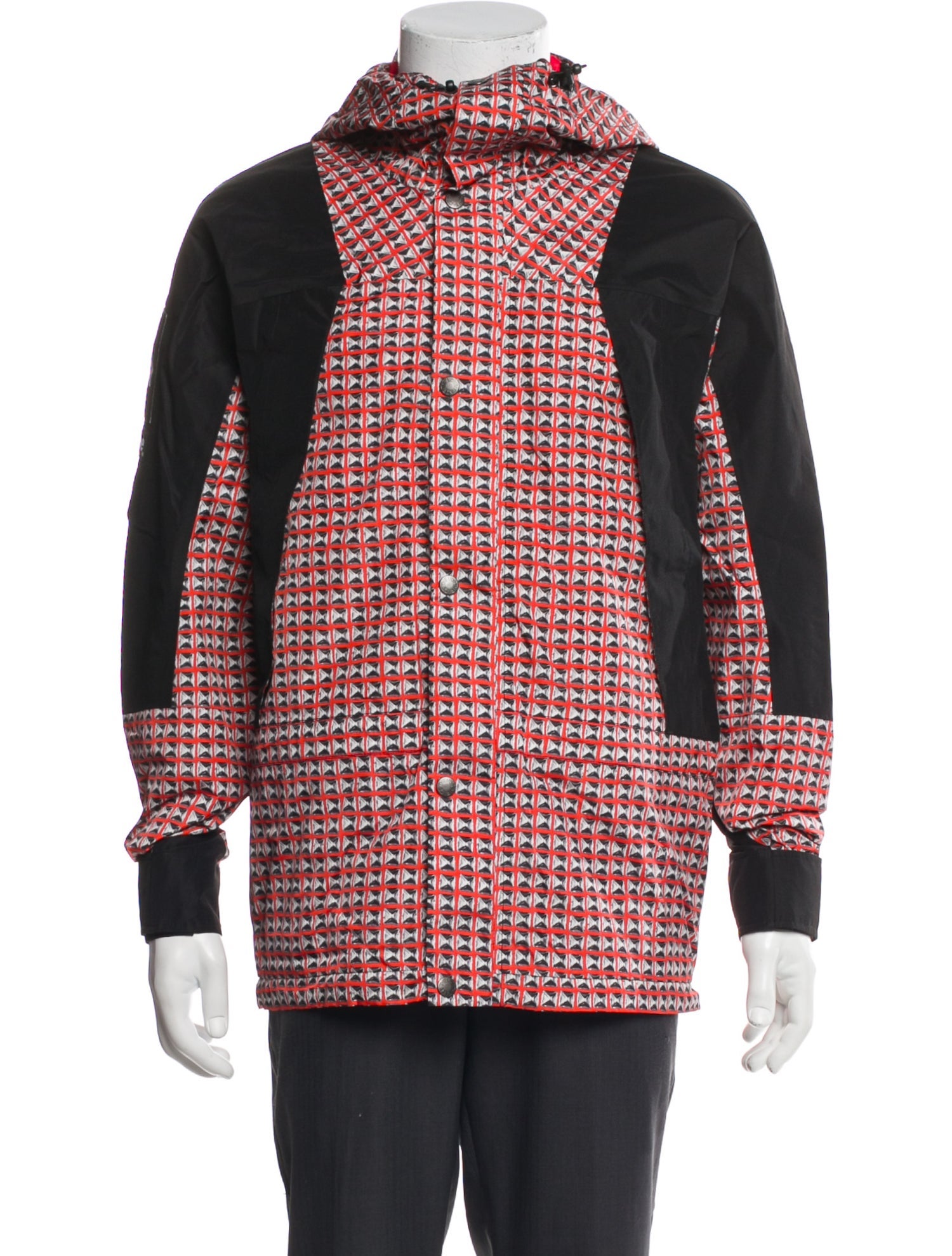 The North Face x Supreme Studded Mountain Light Colorblock Pattern Peacoat w/ Tags