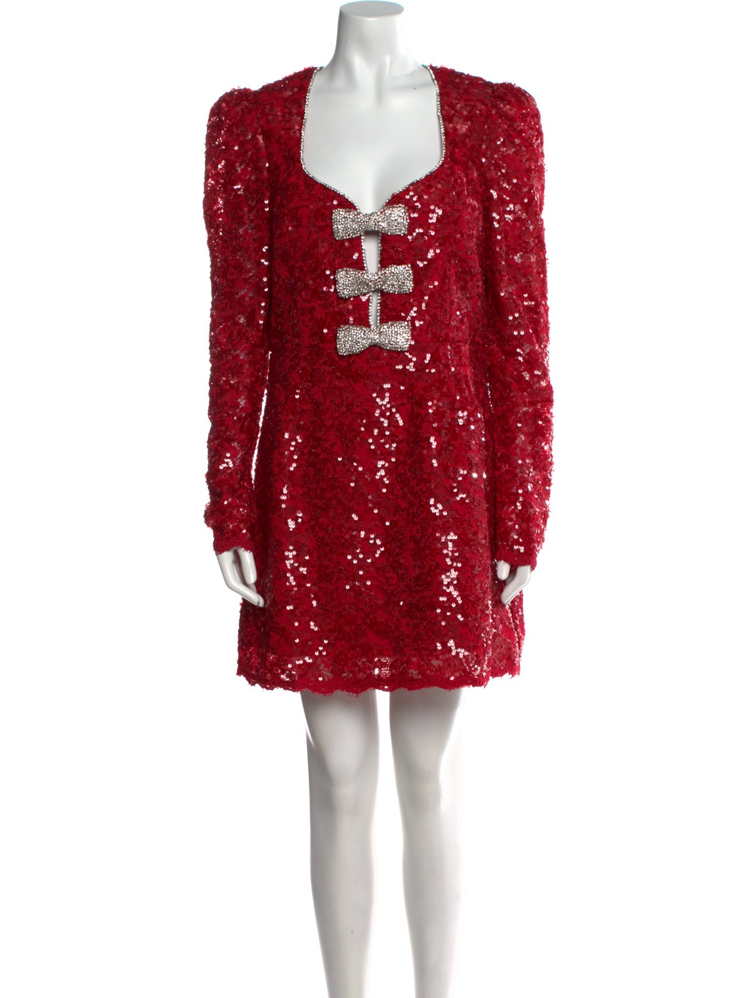 Nicky Hilton x Rebecca Vallance V-Neck Mini Dress