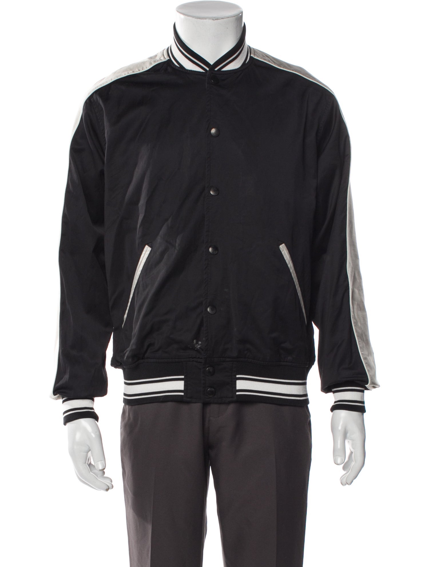 N.Hoolywood Striped Bomber Jacket