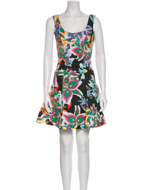 Nicole Miller Floral Print Mini Dress w/ Tags Blac