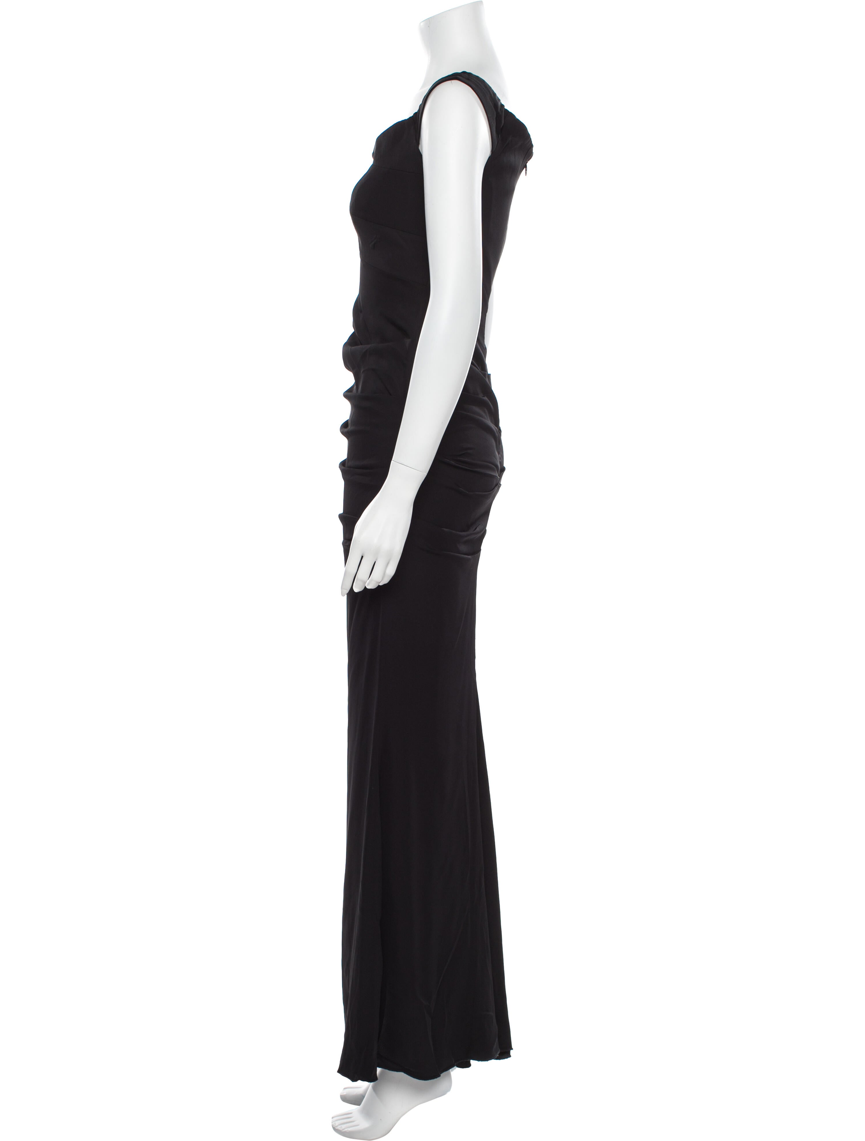 Nicole Miller Square Neckline Long Dress