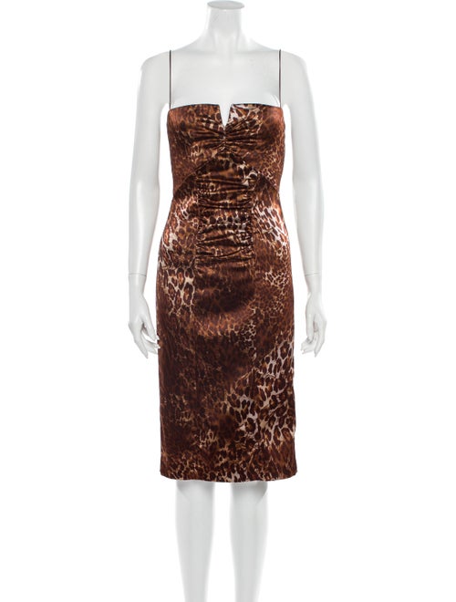 Nicole Miller Animal Print Midi Length Dress