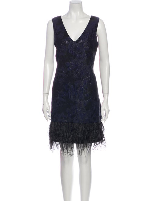 Nicole Miller Floral Print Mini Dress Blue