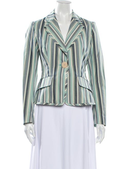 Nicole Miller Striped Blazer Blue