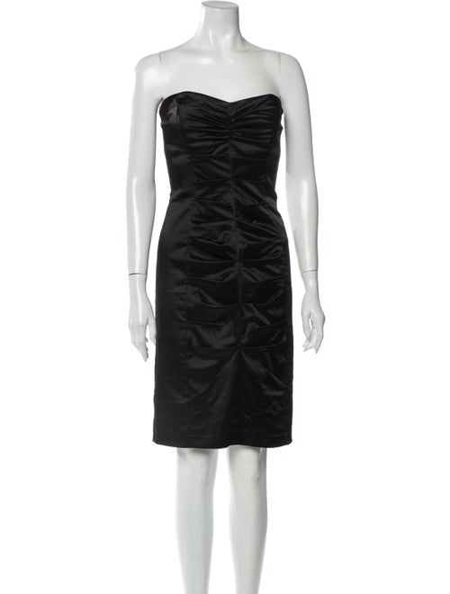 Nicole Miller Strapless Mini Dress Black