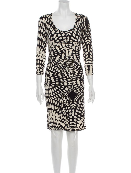 Nicole Miller Printed Mini Dress Black