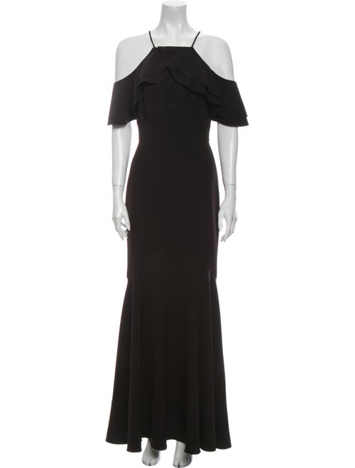 Nicole Miller Off-The-Shoulder Long Dress Black