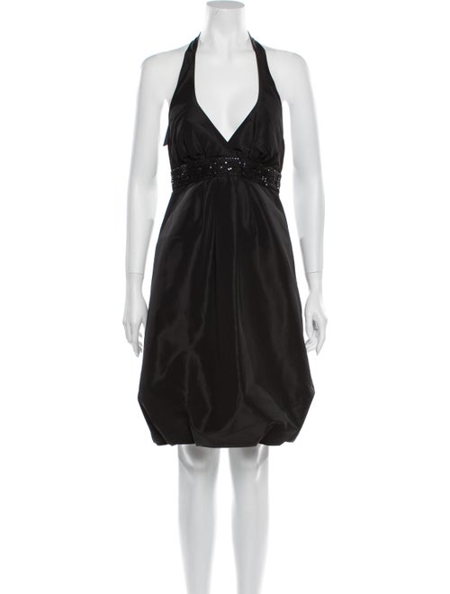 Nicole Miller Halterneck Mini Dress Black