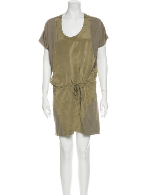 Nicole Miller Silk Mini Dress Green
