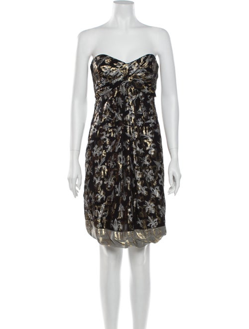 Nicole Miller Silk Mini Dress Black