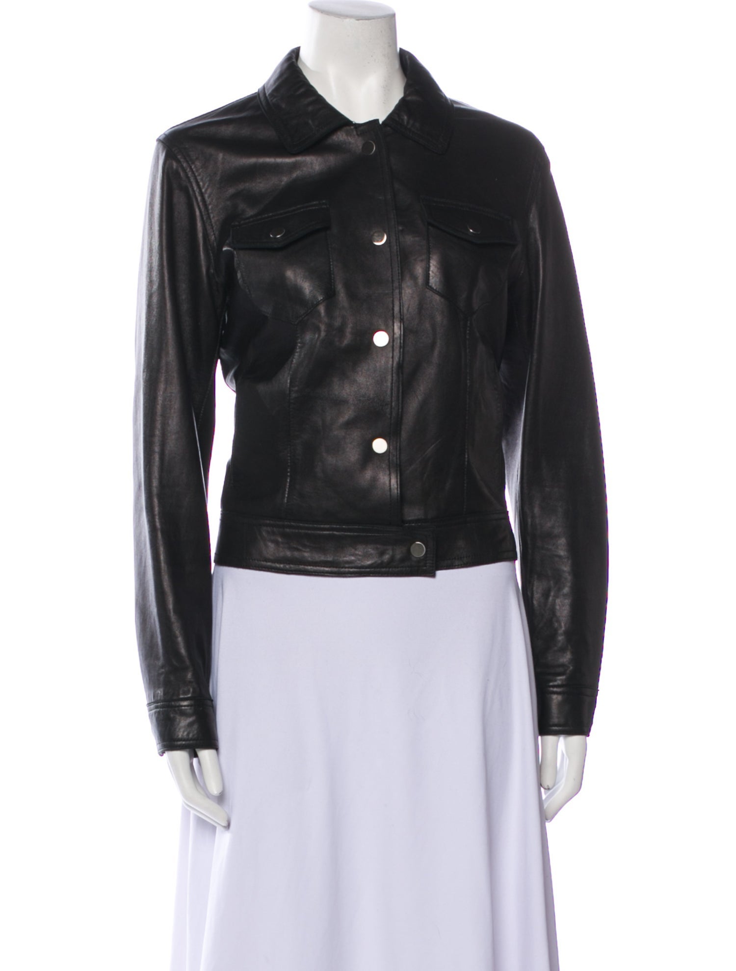 Nicole Miller Leather Biker Jacket