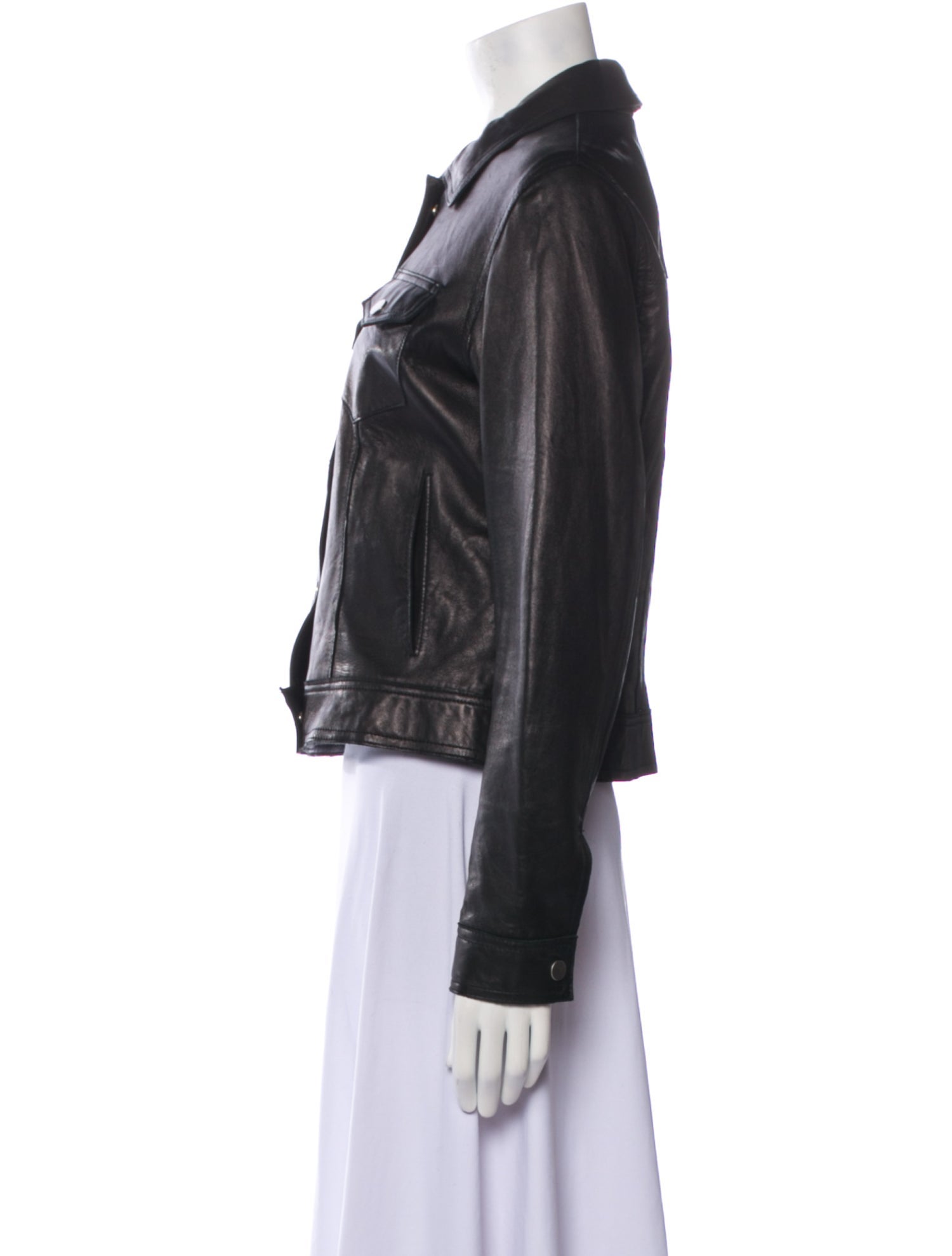 Nicole Miller Leather Biker Jacket