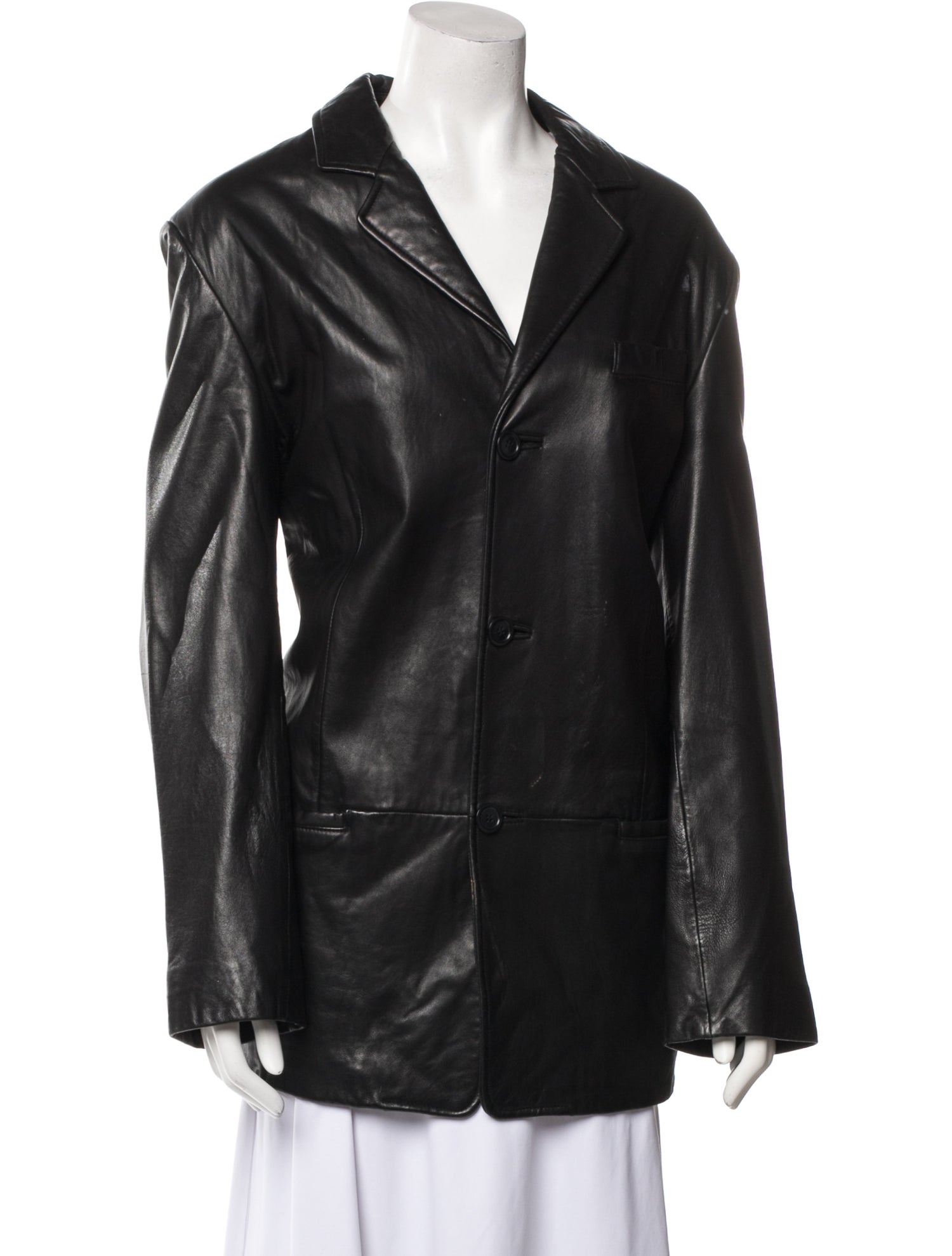 Nicole Miller Leather Coat
