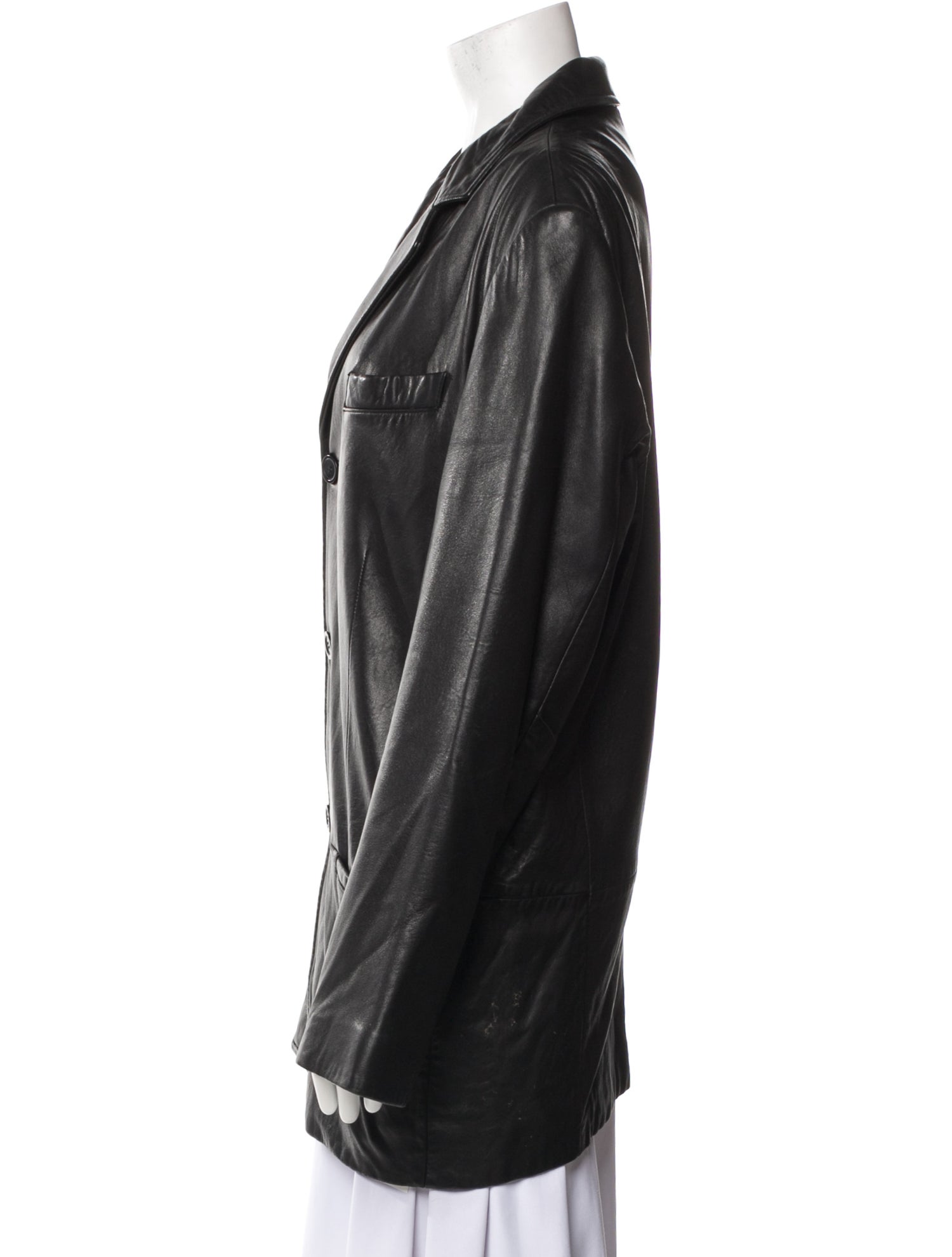 Nicole Miller Leather Coat