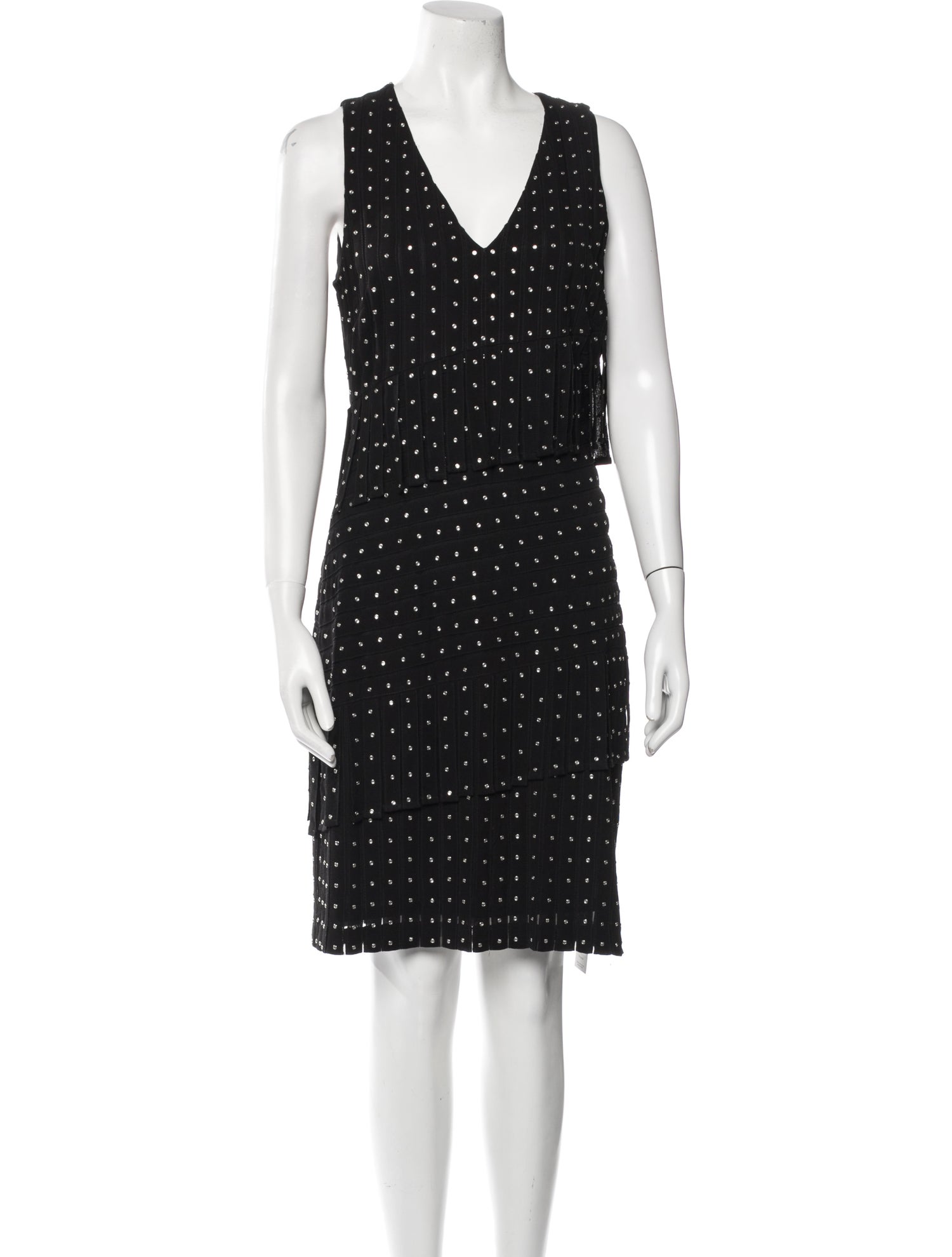 Nicole Miller Polka Dot Print Knee-Length Dress
