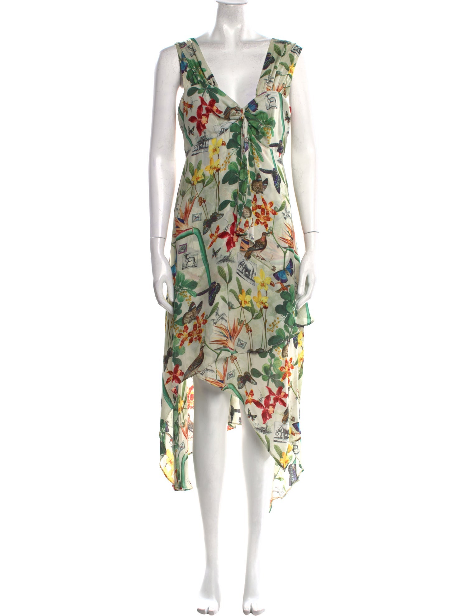 Nicole Miller Silk Midi Length Dress