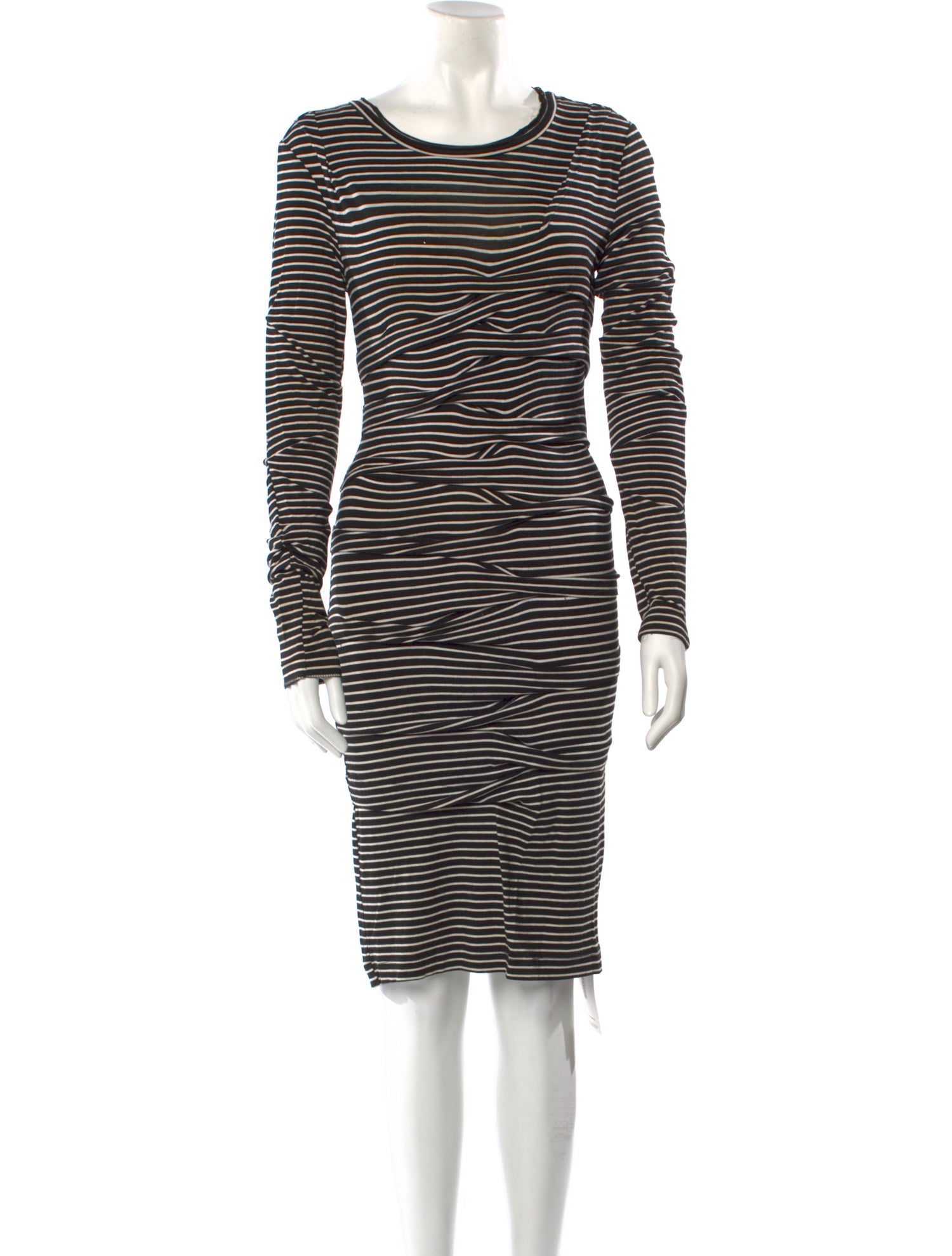 Nicole Miller Striped Knee-Length Dress