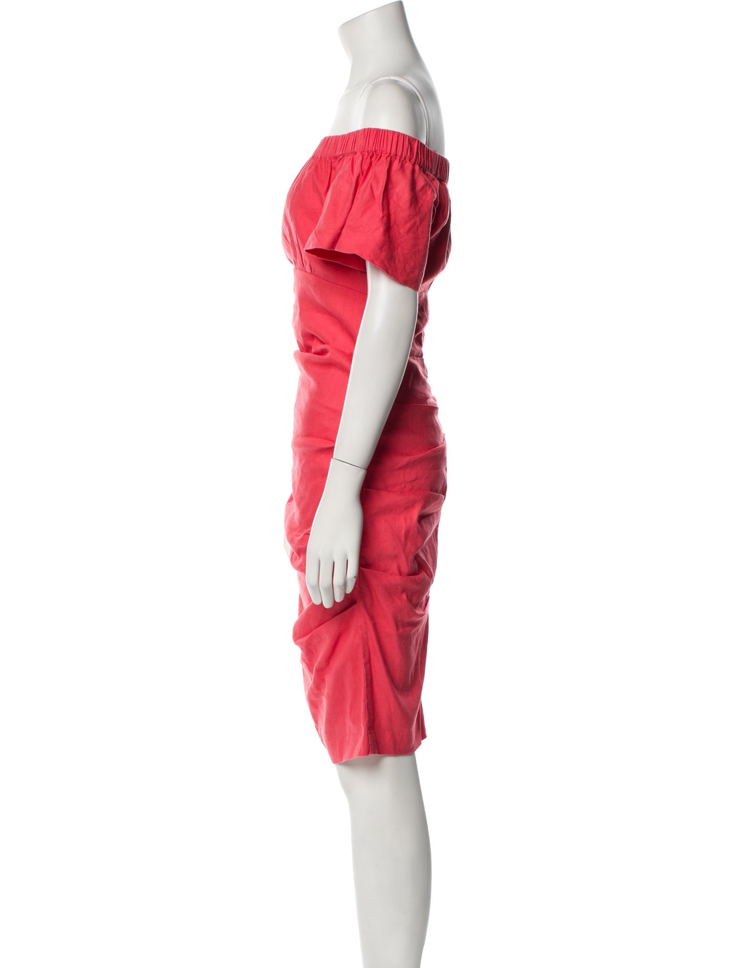 Nicole Miller Linen Knee-Length Dress - Pink Dresses, Clothing - WNI44595 |  The RealReal