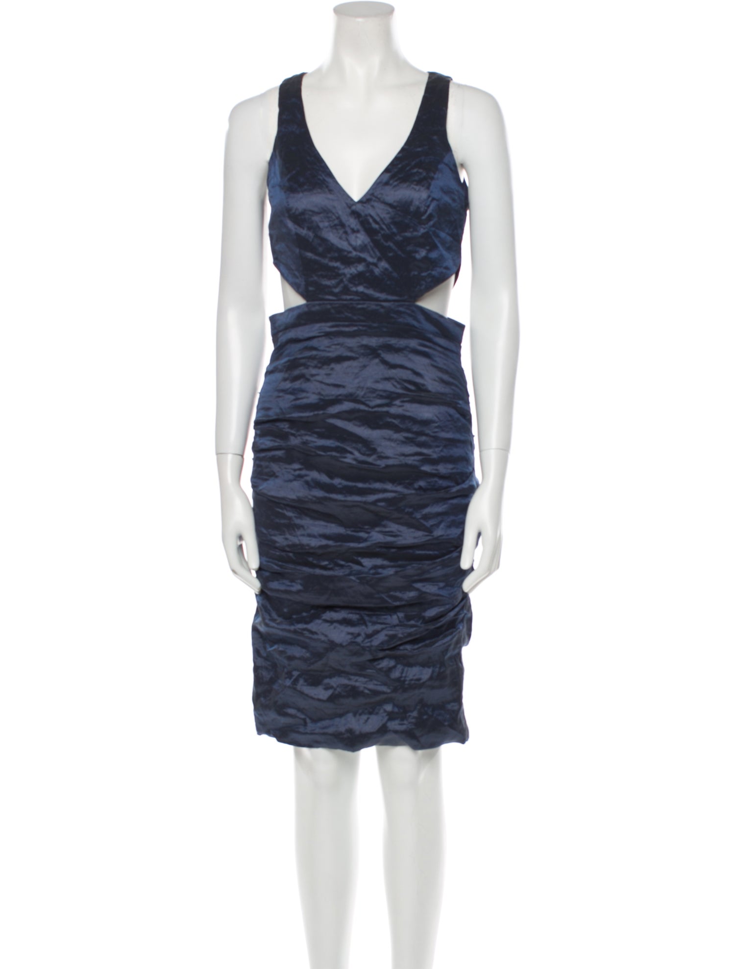 Nicole Miller V-Neck Knee-Length Dress