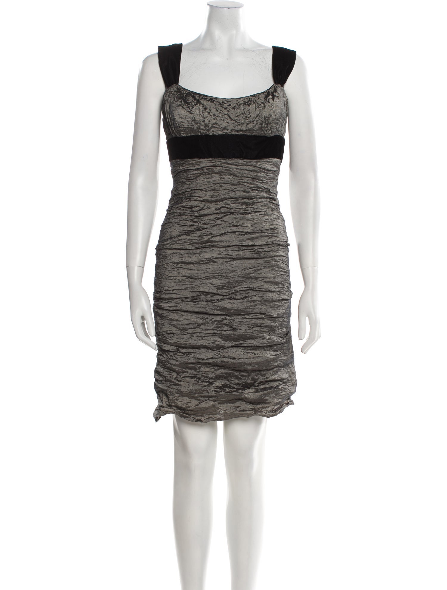 Nicole Miller Square Neckline Knee-Length Dress