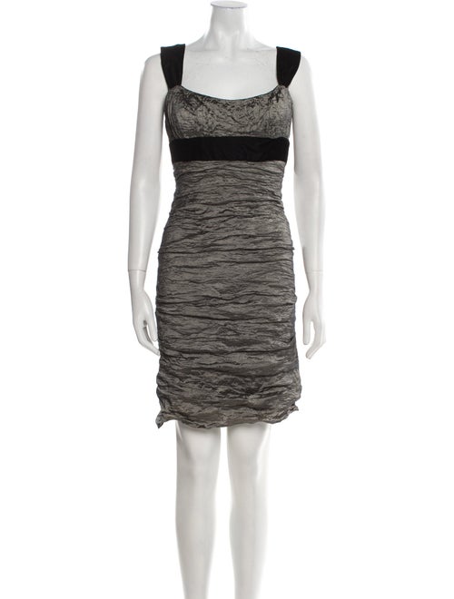 Nicole Miller Square Neckline Knee-Length Dress