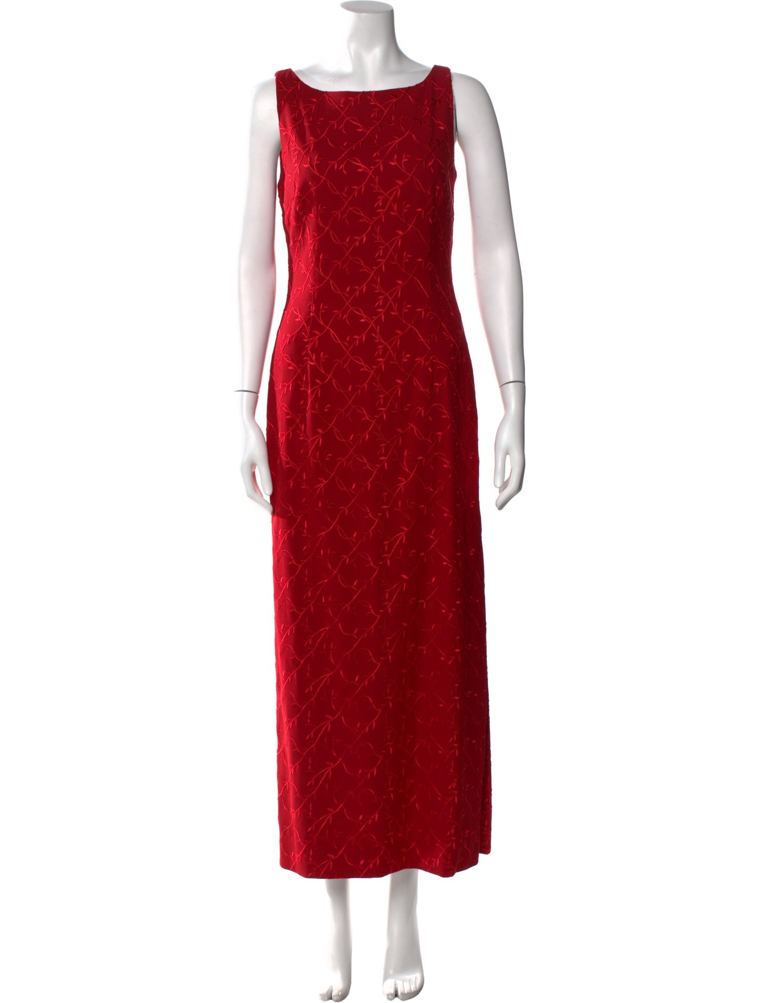 Nicole Miller Bateau Neckline Long Dress