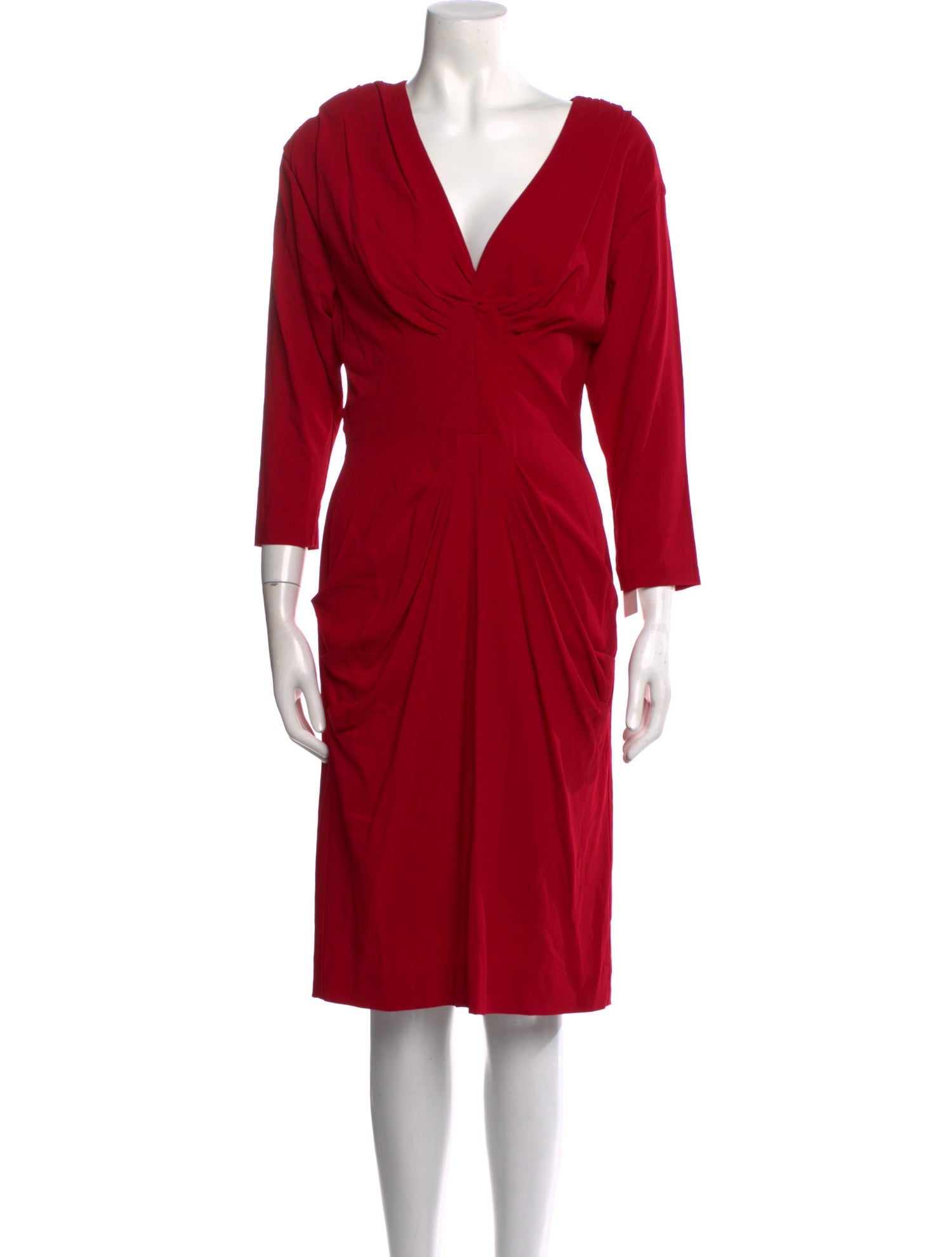 Nicole Miller V-Neck Knee-Length Dress