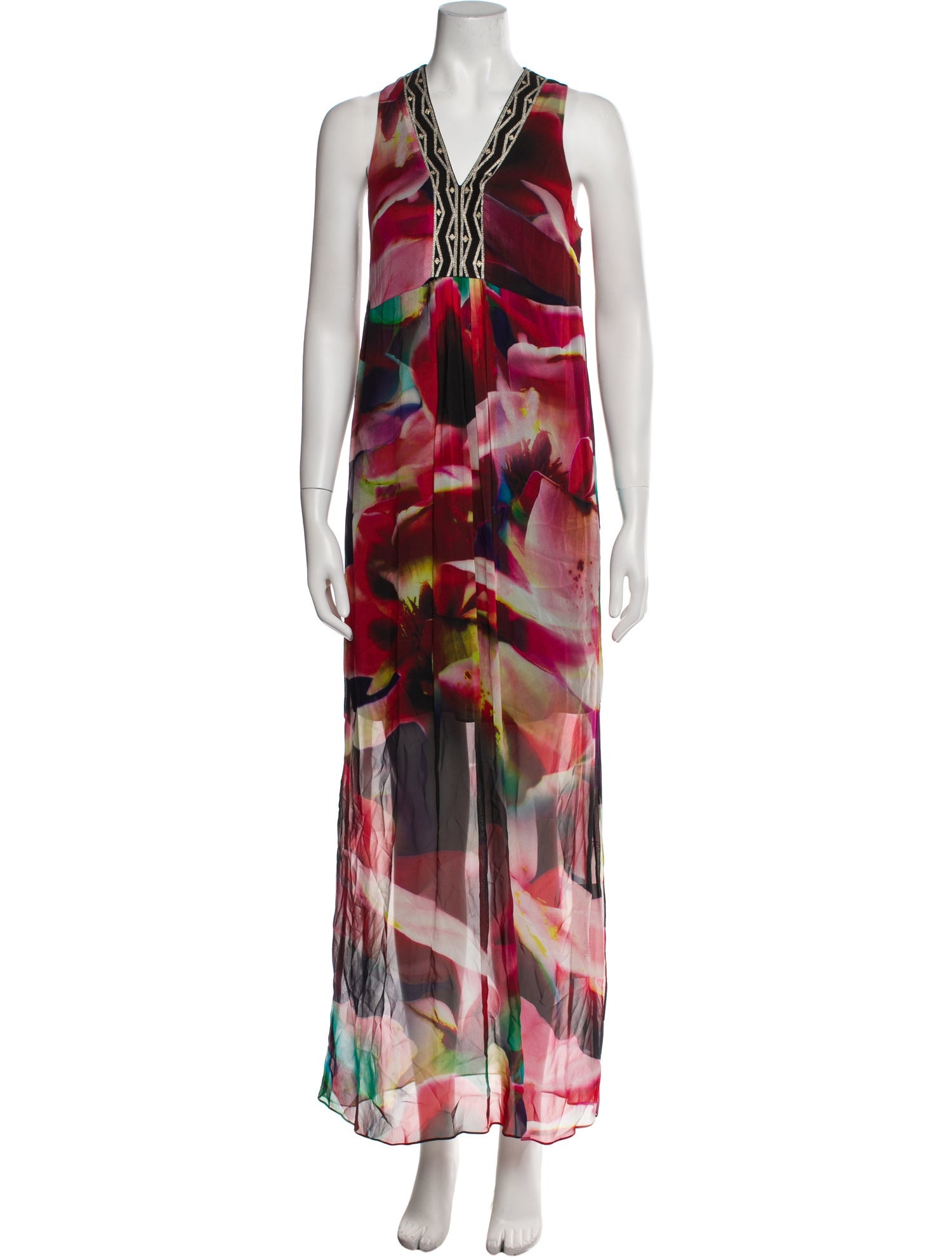 Nicole Miller Printed Long Dress w/ Tags