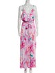 Nicole Miller Floral Print Long Dress