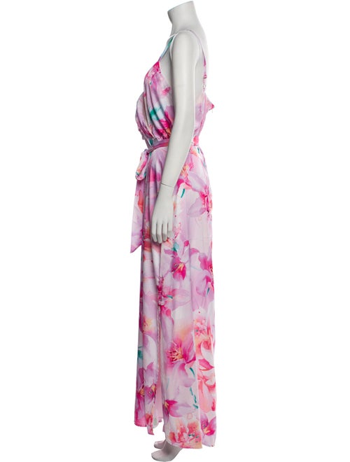 Nicole Miller Floral Print Long Dress
