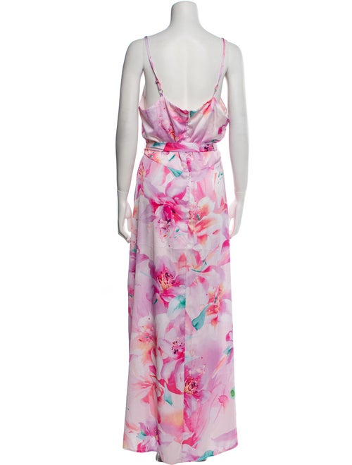 Nicole Miller Floral Print Long Dress