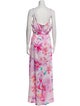 Nicole Miller Floral Print Long Dress