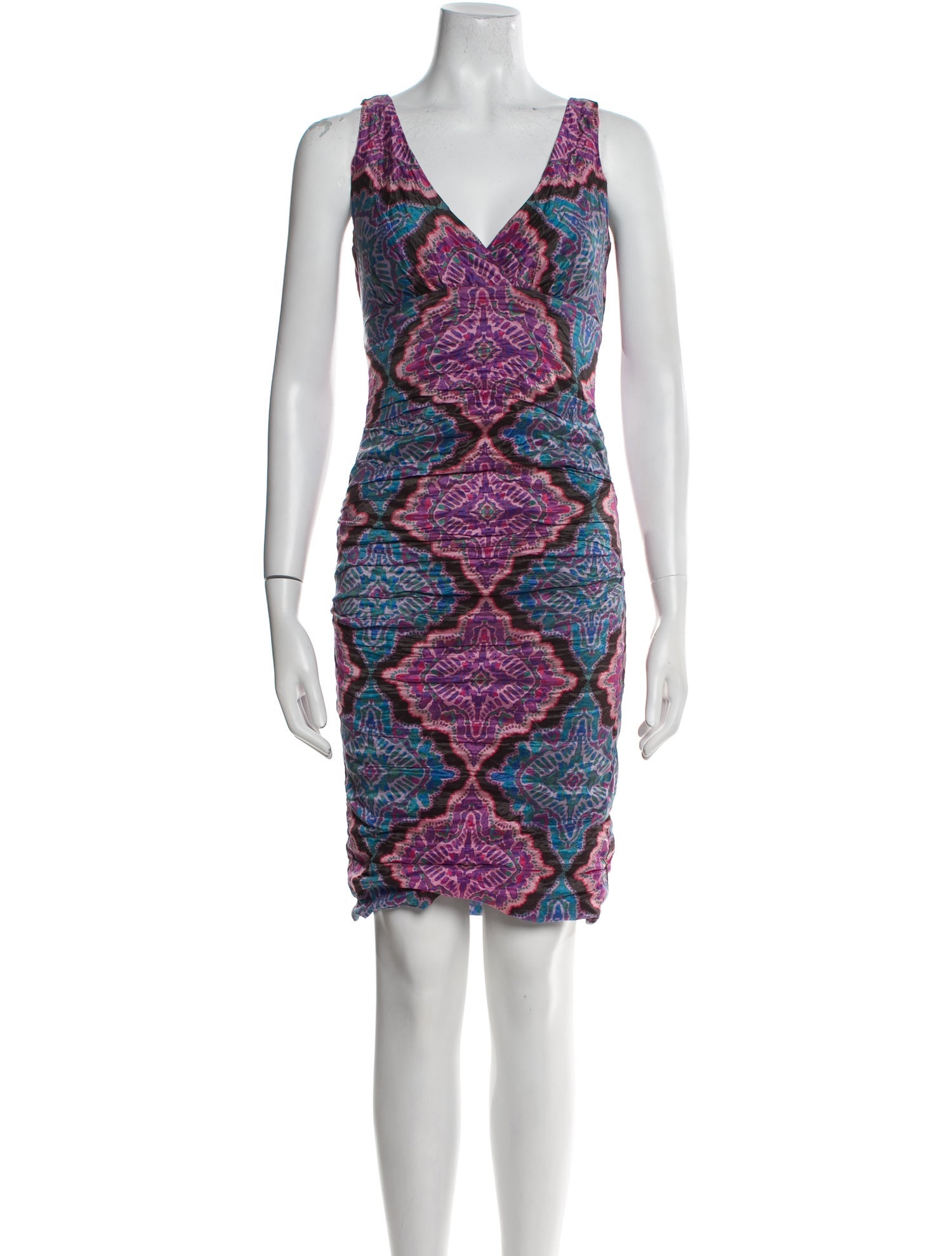 Nicole Miller Printed Knee-Length Dress